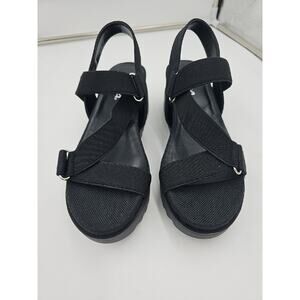 Womens Platform Wedge Heel Open Toe Adjustable Strap Sandals Size 7.5